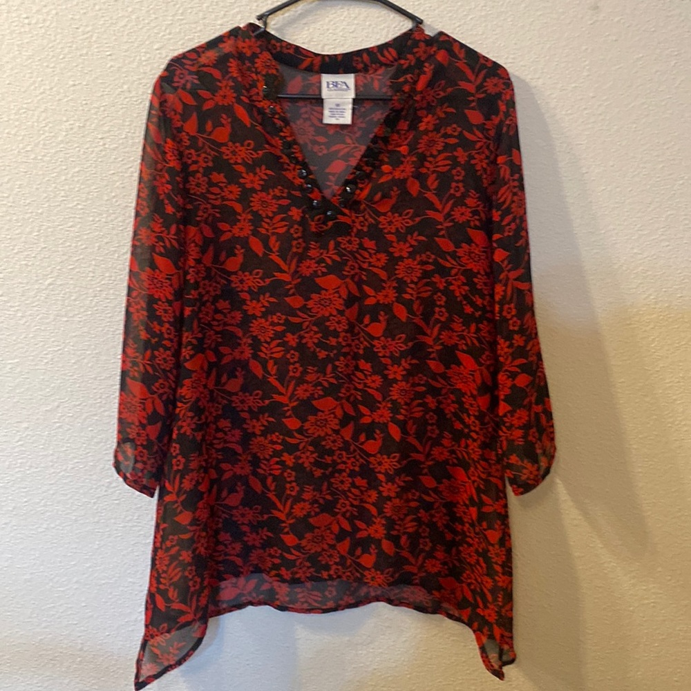 BFA Classics floral blouse size 10